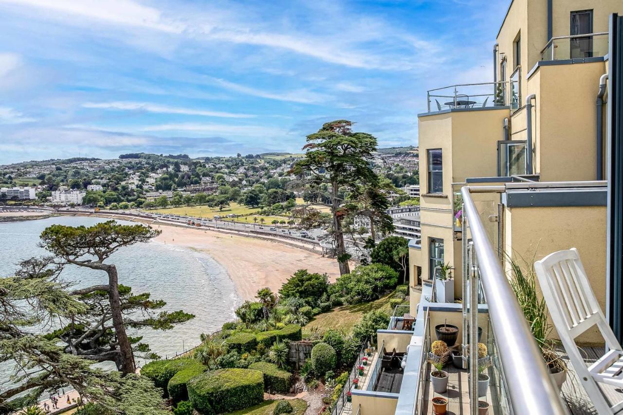 A7 Masts - Striking Beach Bolthole Apartment With Beautiful Sea Views Private Balcony & Parking Torquay Buitenkant foto